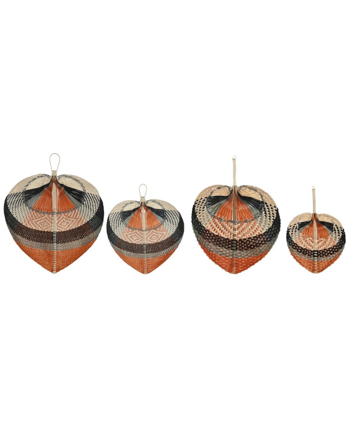 Decorazione da Parete Home ESPRIT Marrone Nero Beige Naturale Coloniale Ventaglio 57 x 1 x 71 cm (4 Pezzi) Decorazione da Parete Home ESPRIT Marrone Nero Beige Naturale Coloniale Ventaglio 57 x 1 x 71 cm (4 Pezzi)