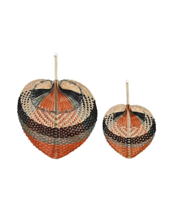 Decorazione da Parete Home ESPRIT Marrone Nero Beige Naturale Coloniale Ventaglio 57 x 1 x 71 cm (4 Pezzi) Decorazione da Parete Home ESPRIT Marrone Nero Beige Naturale Coloniale Ventaglio 57 x 1 x 71 cm (4 Pezzi)