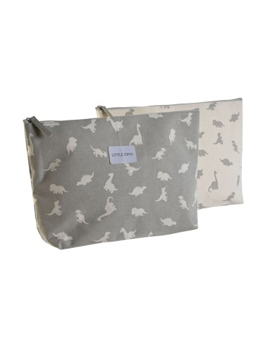 Necessaire da Viaggio DKD Home Decor Bianco Grigio Cotone 33 x 8 x 21 cm (2 Unità) Necessaire da Viaggio DKD Home Decor Bianco Grigio Cotone 33 x 8 x 21 cm (2 Unità)
