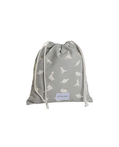 Zaino a Sacca per Bambini DKD Home Decor Bianco Grigio 24 x 2 x 26 cm (2 Unità)