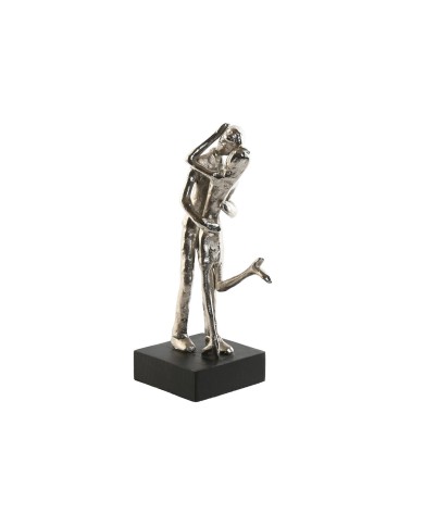 Statua Decorativa Home ESPRIT Nero Argentato Coppia 14 x 10 x 29 cm Statua Decorativa Home ESPRIT Nero Argentato Coppia 14 x 10 x 29 cm