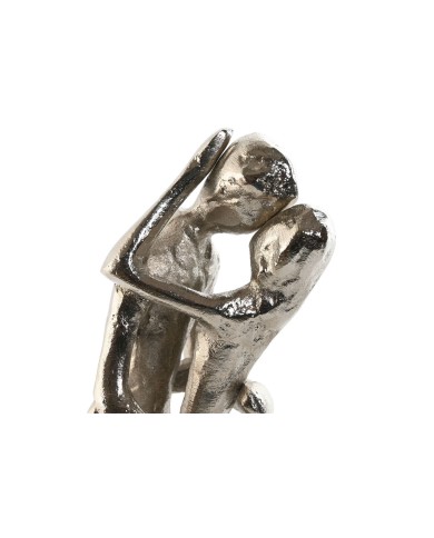 Statua Decorativa Home ESPRIT Nero Argentato Coppia 14 x 10 x 29 cm