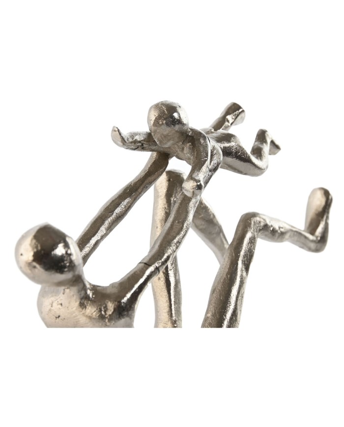 Statua Decorativa Home ESPRIT Argentato 25 x 8 x 14 cm (2 Unità)