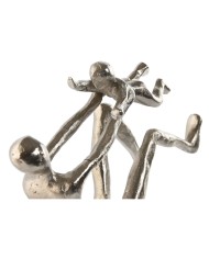 Statua Decorativa Home ESPRIT Argentato 25 x 8 x 14 cm (2 Unità)