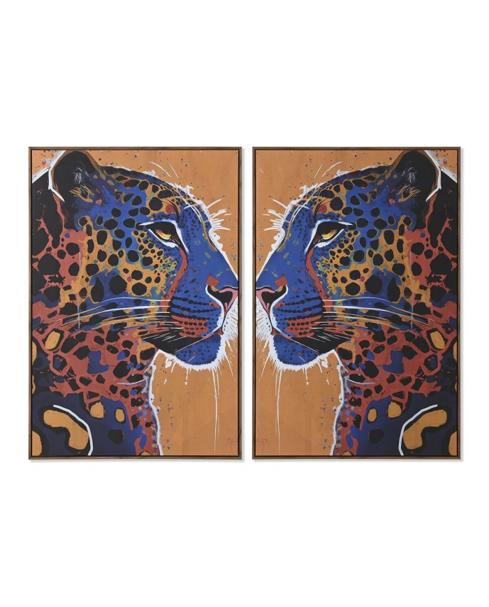 Quadro Home ESPRIT Leopardo Città 80 x 4,5 x 120 cm (2 Unità) Quadro Home ESPRIT Leopardo Città 80 x 4,5 x 120 cm (2 Unità)