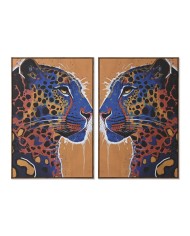 Quadro Home ESPRIT Leopardo Città 80 x 4,5 x 120 cm (2 Unità) Quadro Home ESPRIT Leopardo Città 80 x 4,5 x 120 cm (2 Unità)
