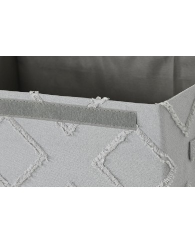 Cestino Home ESPRIT Grigio Crema 40 x 30 x 50 cm (2 Unità)