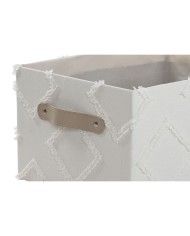 Set di Cestini Home ESPRIT Grigio Crema 35 x 25 x 18 cm (3 Pezzi) (2 Unità) Set di Cestini Home ESPRIT Grigio Crema 35 x 25 x 18 cm (3 Pezzi) (2 Unità)