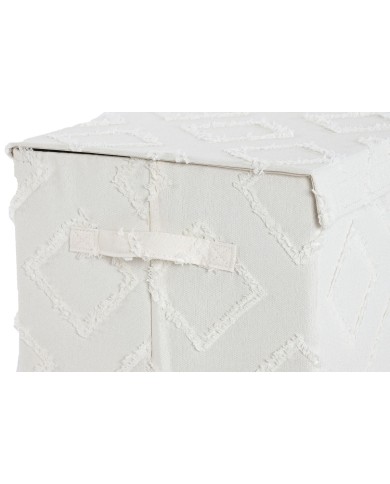 Cestino Home ESPRIT Grigio Crema 40 x 30 x 50 cm (2 Unità)