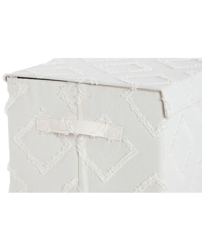 Cestino Home ESPRIT Grigio Crema 40 x 30 x 50 cm (2 Unità)