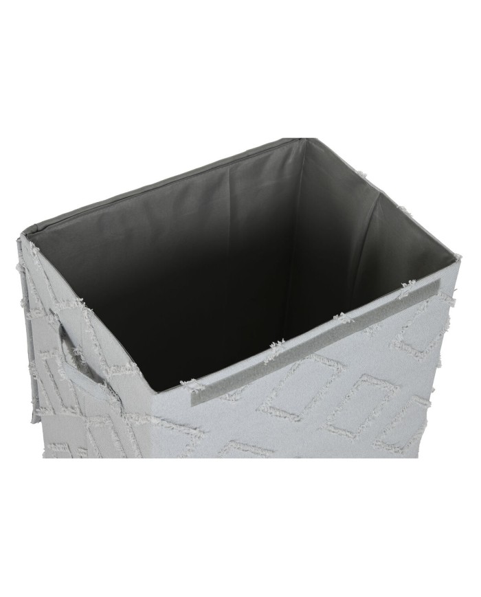 Cestino Home ESPRIT Grigio Crema 40 x 30 x 50 cm (2 Unità)