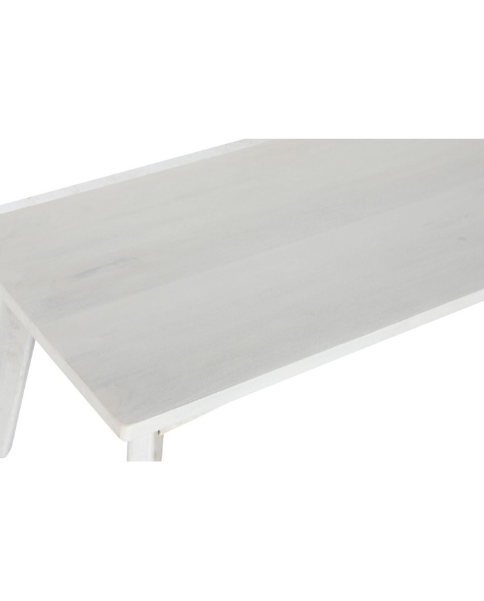 Tavolino da Caffè Home ESPRIT Bianco Legno di mango 115 x 55 x 45 cm Tavolino da Caffè Home ESPRIT Bianco Legno di mango 115 x 55 x 45 cm