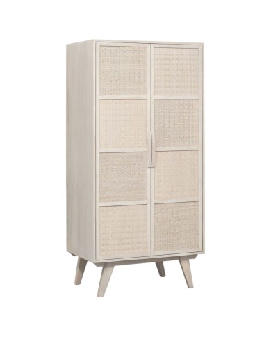 Credenza Home ESPRIT Bianco Rattan Legno di mango 87 x 55 x 178 cm Credenza Home ESPRIT Bianco Rattan Legno di mango 87 x 55 x 178 cm