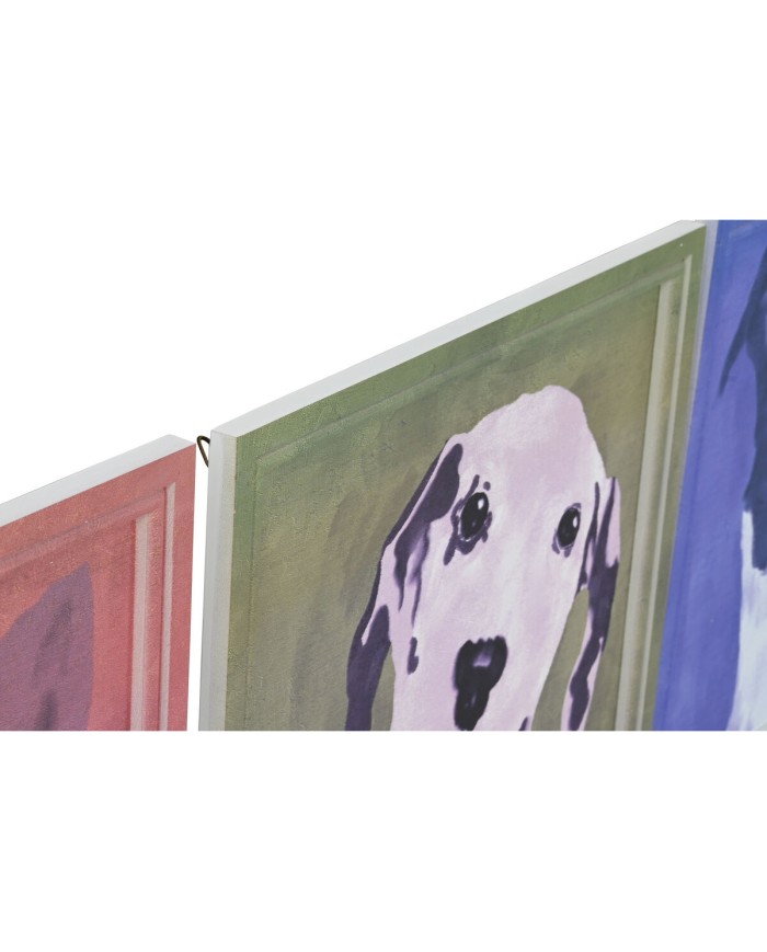 Quadro Home ESPRIT Azzurro Verde Arancio Città 50 x 2 x 50 cm (4 Unità) Quadro Home ESPRIT Azzurro Verde Arancio Città 50 x 2 x 50 cm (4 Unità)