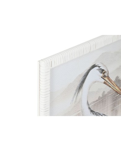 Quadro Home ESPRIT Azzurro Bianco Uccello Orientale 50 x 2,5 x 70 cm (2 Unità)