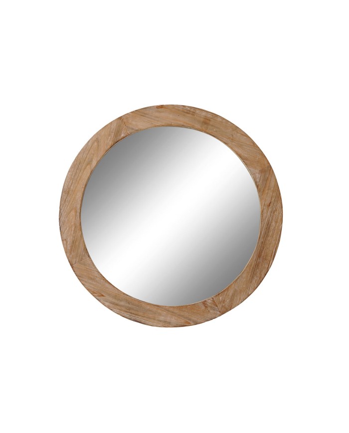 Specchio da parete DKD Home Decor Marrone Naturale Alpino 66 x 5 x 66 cm