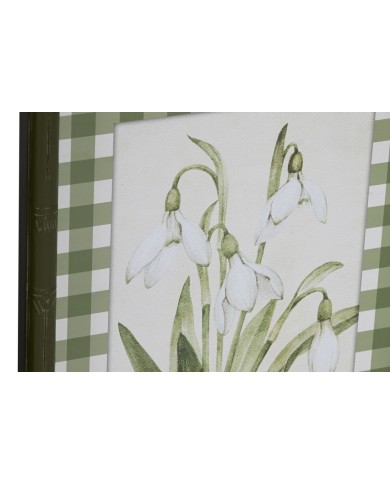 Quadro Home ESPRIT Verde Beige Shabby Chic Piante botaniche 30 x 2,5 x 40 cm (4 Unità)