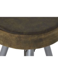 Sgabello Home ESPRIT Marrone Argentato Pelle Metallo 39 x 39 x 57 cm Sgabello Home ESPRIT Marrone Argentato Pelle Metallo 39 x 39 x 57 cm