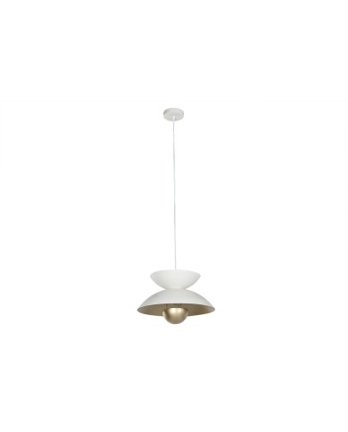 Lampadario Home ESPRIT Bianco Dorato Metallo 50 W 36 x 36 x 22 cm