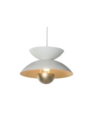Lampadario Home ESPRIT Bianco Dorato Metallo 50 W 36 x 36 x 22 cm Lampadario Home ESPRIT Bianco Dorato Metallo 50 W 36 x 36 x 22 cm