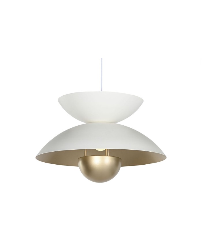 Lampadario Home ESPRIT Bianco Dorato Metallo 50 W 36 x 36 x 22 cm Lampadario Home ESPRIT Bianco Dorato Metallo 50 W 36 x 36 x 22 cm