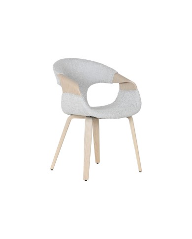 Sedia da Sala da Pranzo Home ESPRIT Grigio Poliestere Legno 55,5 x 67,5 x 80,5 cm Sedia da Sala da Pranzo Home ESPRIT Grigio Poliestere Legno 55,5 x 67,5 x 80,5 cm