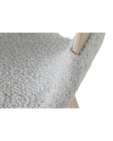 Sedia da Sala da Pranzo Home ESPRIT Grigio Poliestere Legno 55,5 x 67,5 x 80,5 cm Sedia da Sala da Pranzo Home ESPRIT Grigio Poliestere Legno 55,5 x 67,5 x 80,5 cm