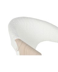 Sedia da Sala da Pranzo Home ESPRIT Bianco Poliestere Legno 55,5 x 67,5 x 80,5 cm Sedia da Sala da Pranzo Home ESPRIT Bianco Poliestere Legno 55,5 x 67,5 x 80,5 cm