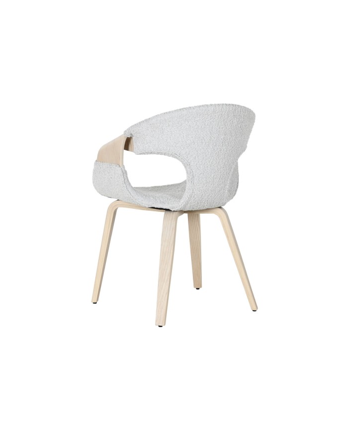 Sedia da Sala da Pranzo Home ESPRIT Grigio Poliestere Legno 55,5 x 67,5 x 80,5 cm