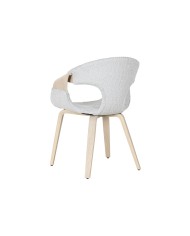 Sedia da Sala da Pranzo Home ESPRIT Grigio Poliestere Legno 55,5 x 67,5 x 80,5 cm