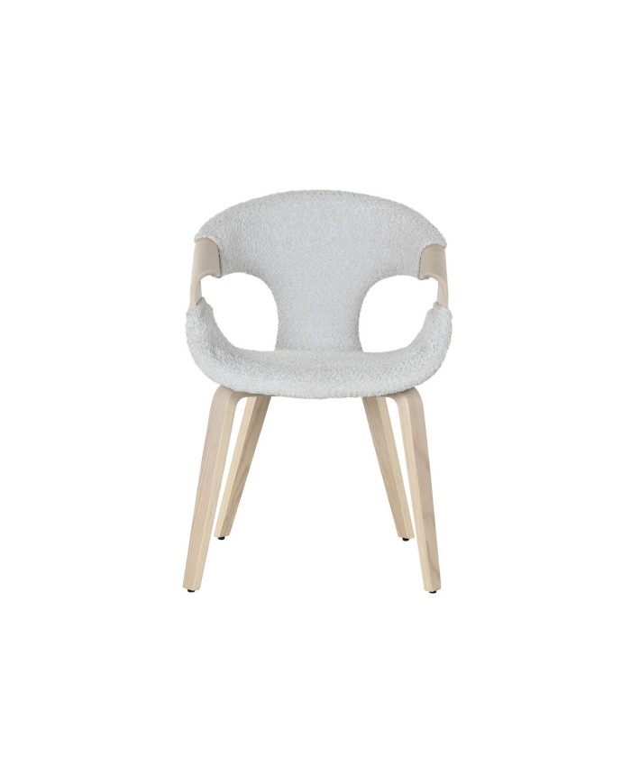 Sedia da Sala da Pranzo Home ESPRIT Grigio Poliestere Legno 55,5 x 67,5 x 80,5 cm