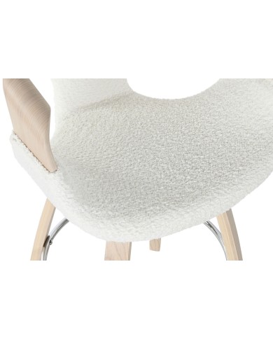 Sgabello Home ESPRIT Bianco Legno 55,5 x 52,5 x 92,5 cm Sgabello Home ESPRIT Bianco Legno 55,5 x 52,5 x 92,5 cm