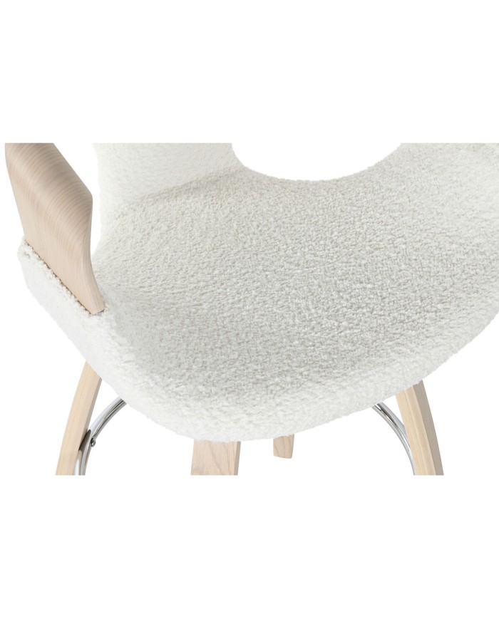 Sgabello Home ESPRIT Bianco Legno 55,5 x 52,5 x 92,5 cm Sgabello Home ESPRIT Bianco Legno 55,5 x 52,5 x 92,5 cm