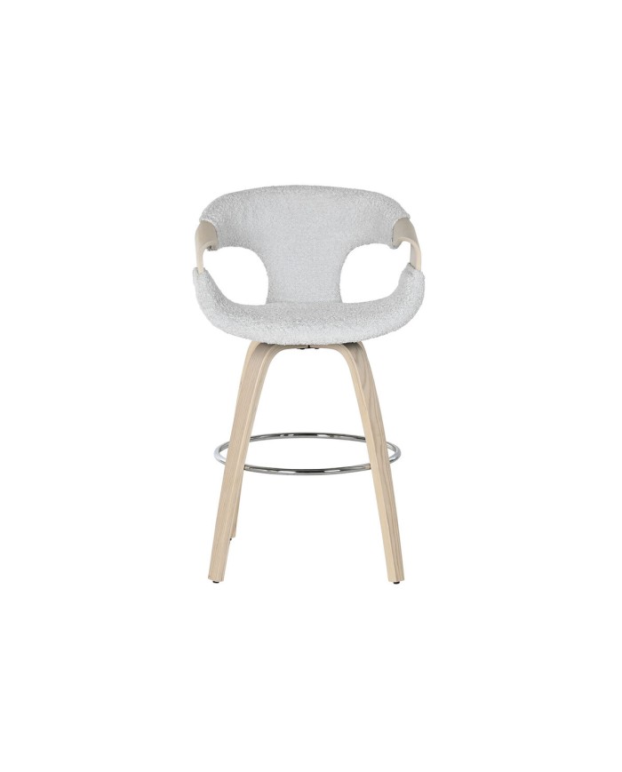 Sgabello Home ESPRIT Grigio Legno 55,5 x 52,5 x 92,5 cm