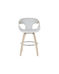 Sgabello Home ESPRIT Grigio Legno 55,5 x 52,5 x 92,5 cm