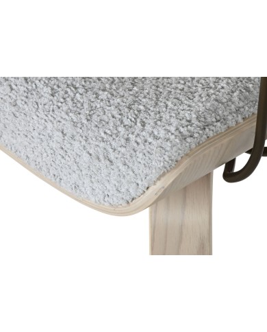 Sedia da Sala da Pranzo Home ESPRIT Grigio Poliestere Legno 51 x 55 x 76,5 cm Sedia da Sala da Pranzo Home ESPRIT Grigio Poliestere Legno 51 x 55 x 76,5 cm