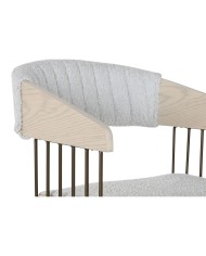 Sedia da Sala da Pranzo Home ESPRIT Grigio Poliestere Legno 51 x 55 x 76,5 cm