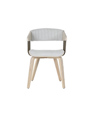 Sedia da Sala da Pranzo Home ESPRIT Grigio Poliestere Legno 51 x 55 x 76,5 cm