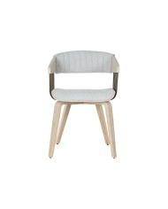 Sedia da Sala da Pranzo Home ESPRIT Grigio Poliestere Legno 51 x 55 x 76,5 cm