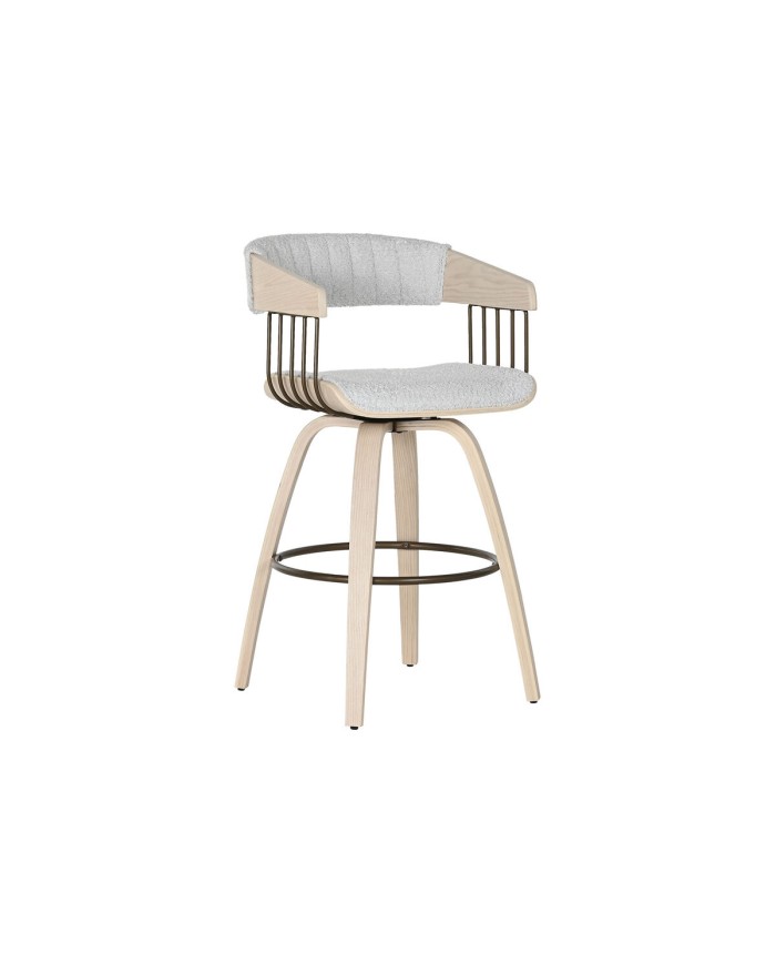 Sedia da Sala da Pranzo Home ESPRIT Grigio Poliestere Legno 51 x 55 x 91 cm