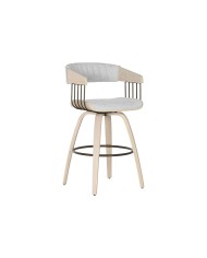 Sedia da Sala da Pranzo Home ESPRIT Grigio Poliestere Legno 51 x 55 x 91 cm