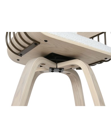 Sgabello Home ESPRIT Bianco Legno 51,5 x 47,5 x 94,5 cm Sgabello Home ESPRIT Bianco Legno 51,5 x 47,5 x 94,5 cm