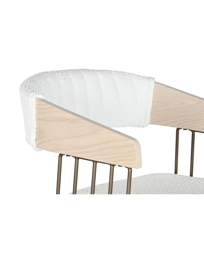 Sgabello Home ESPRIT Bianco Legno 51,5 x 47,5 x 94,5 cm Sgabello Home ESPRIT Bianco Legno 51,5 x 47,5 x 94,5 cm