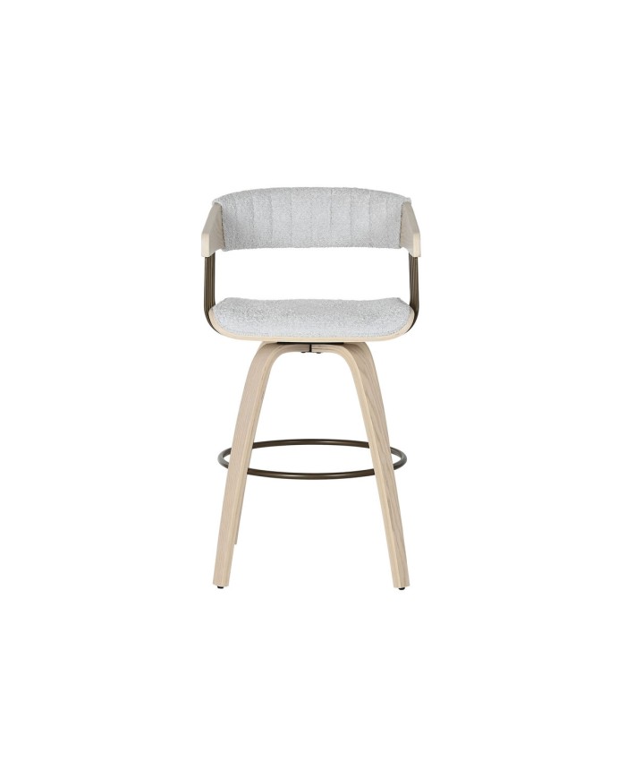 Sedia da Sala da Pranzo Home ESPRIT Grigio Poliestere Legno 51 x 55 x 91 cm