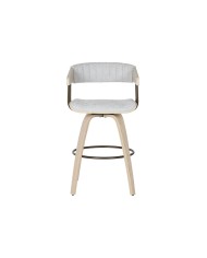 Sedia da Sala da Pranzo Home ESPRIT Grigio Poliestere Legno 51 x 55 x 91 cm