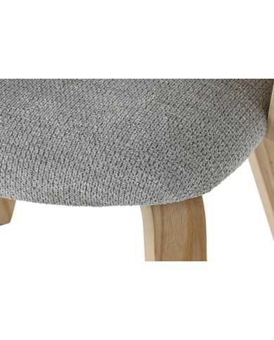 Sedia da Sala da Pranzo Home ESPRIT Grigio Poliestere Legno 60 x 57,5 x 79 cm