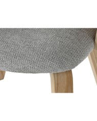 Sedia da Sala da Pranzo Home ESPRIT Grigio Poliestere Legno 60 x 57,5 x 79 cm