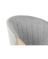 Sedia da Sala da Pranzo Home ESPRIT Grigio Poliestere Legno 60 x 57,5 x 79 cm
