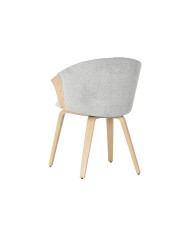 Sedia da Sala da Pranzo Home ESPRIT Grigio Poliestere Legno 60 x 57,5 x 79 cm