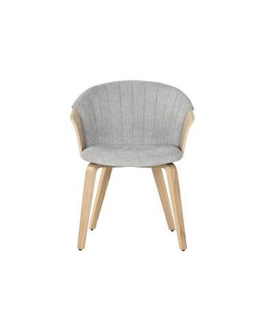 Sedia da Sala da Pranzo Home ESPRIT Grigio Poliestere Legno 60 x 57,5 x 79 cm